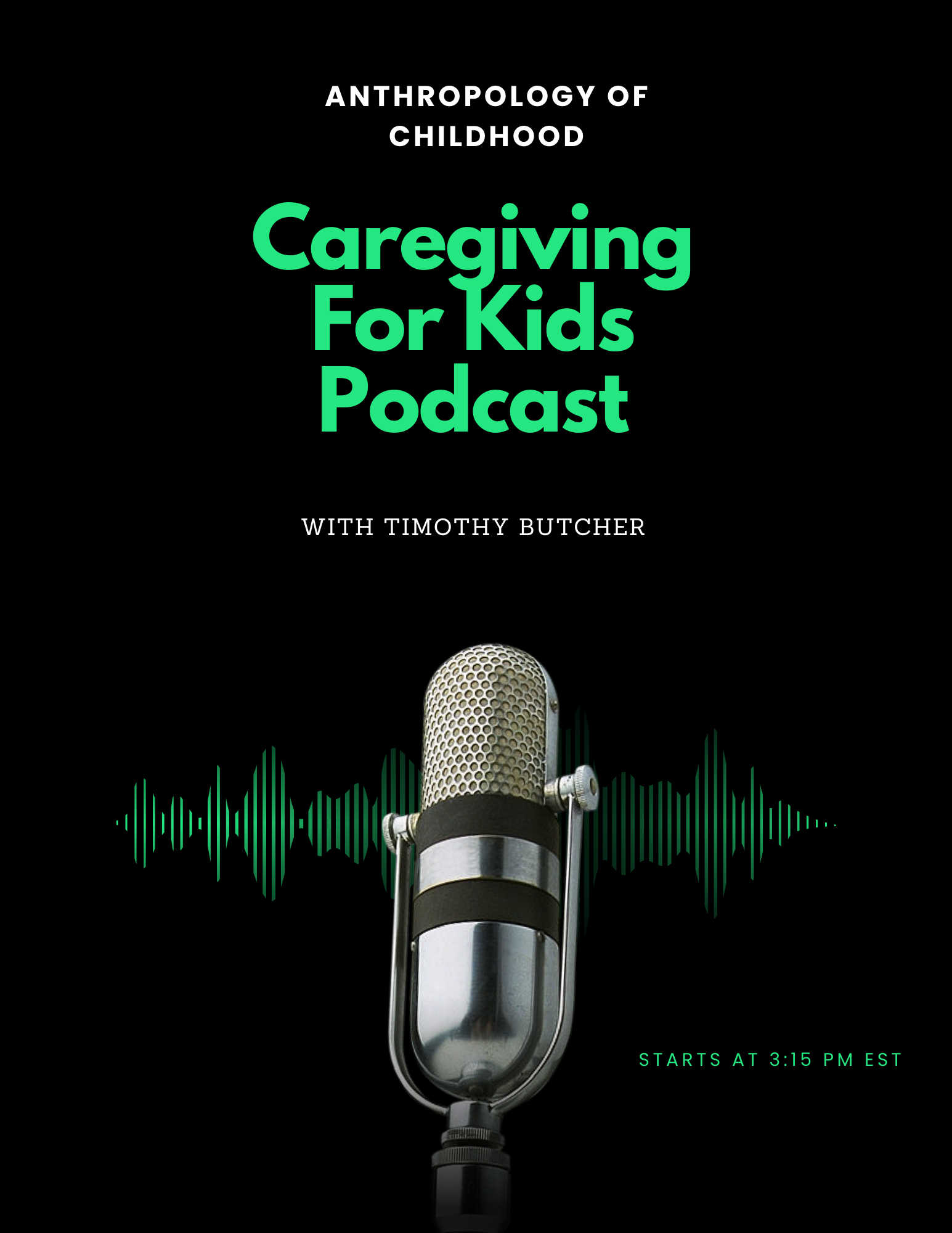 A flyer advertising the &ldquo;Caregiving for Kids&rdquo; podcast